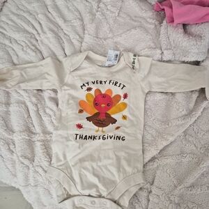 My First Thanksgiving Turkey Baby Bodysuit